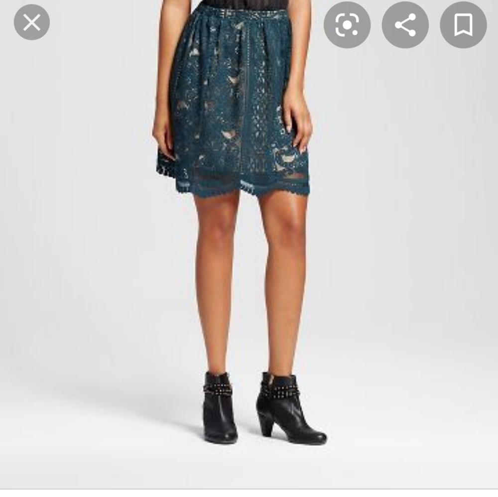 Hunter green skirt